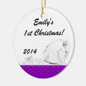 Glam Glam Glitz Diamond Nom personnalisé Ornement (Gauche)