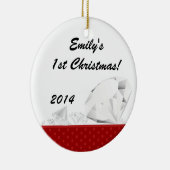 Glam Glam Glitz Diamond Nom personnalisé Ornement (Droite)