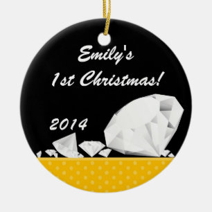 Glam Glam Glitz Diamond Nom personnalisé Ornement