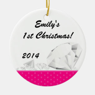 Glam Glam Glitz Diamond Nom personnalisé Ornement