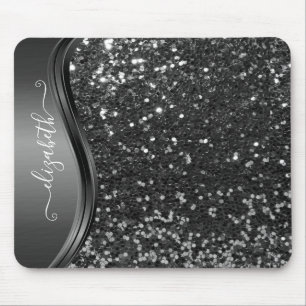 Glam Glans Gepersonaliseerde Glitter Calligrafie B Muismat
