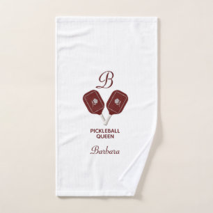 Glam Glit Pickleball Queen Paddles Floral initial