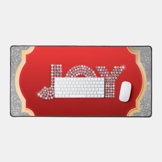Glam Glitter Bling Bling Christmas JOY Bureaumat (Keyboard & Muis)