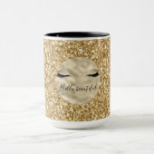 Glam Glitter Girly Eyelashes op maat Mok (Midden)
