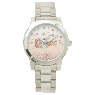 Glam Glitter Girly Halloween Blijf woordelijk Horloge