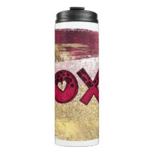 Glam Glitter Goud Rood Luxe XOXO Valentijnsdag