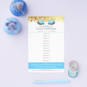 Glam glitter ogen makeup kunstenaar salon prijslij flyer (Enkel)