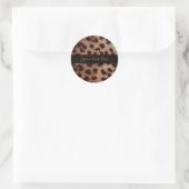 Glam Glitter Sparkle Sparkly Cheetah Luipaard Prin Ronde Sticker (Tas)