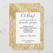 Glam Glitter Zebra afdrukken Kaart (Voorkant / Achterkant)