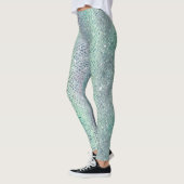 Glam Glitterende Diamant Slingerslint Patroon Leggings (Links)