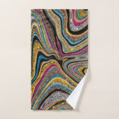 Glam glittery girale kunst bad handdoek (Handdoek)