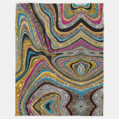 Glam glittery girale kunst fleece deken (Voorkant)