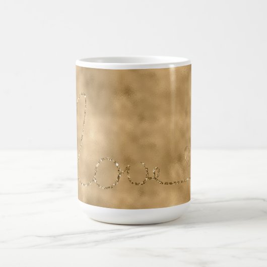 Glam Glitz Glitter Love Heart Koffiemok (Center)