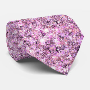 Glam Glitz Paars-Toned roze Mermaid Faux Glitter Stropdas