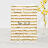 Glam Glitz Stripes Stippen Kaart (Gele Bloem)