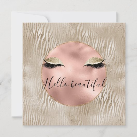 Glam Glitzy Eyelashes Zebra Print (Voorkant)