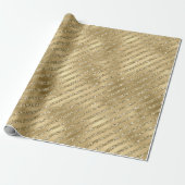 Glam Glitzy Glitter Stripes Cadeaupapier (Uitgerold)