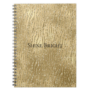 Glam Glitzy Glitter Zebra Print    Notitieboek