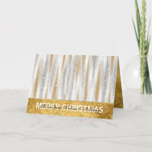 Glam Glitzy Gouden Kerstmis Feestdagen Kaart