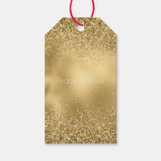 Glam Glitzy Sparkle Glitter Cadeaulabel (Voorkant)