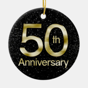 Glam Gold 50e Jubileum Keramisch Ornament