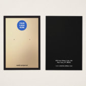 Glam Gold Ajoutez votre carte d'affichage d'oreill (Devant & derrière)