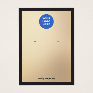 Glam Gold Ajoutez votre carte d'affichage d'oreill