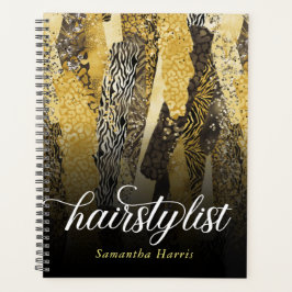 Glam Gold Animal Prins Haarstylist Planner