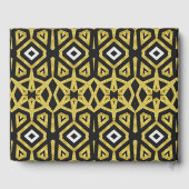 Glam Gold Black Geometry Pattern Weddenschap Gastenboek (Achterkant)