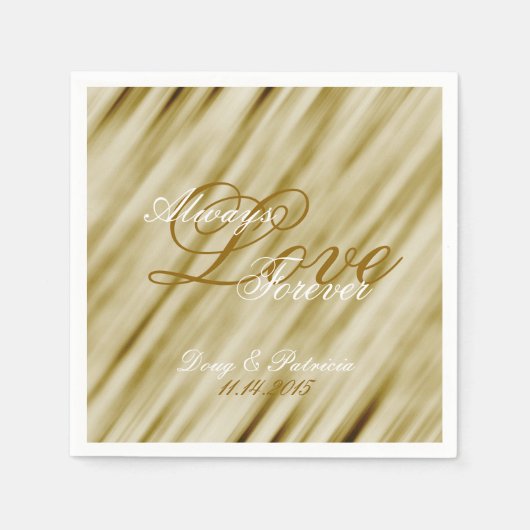 Glam Gold Bruiloft Servet (Voorkant)