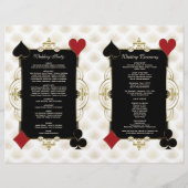 Glam Gold Casino Vegas Wedding Program Flyer (Achterkant)