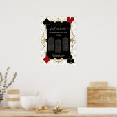 Glam Gold Casino Vegas Wedding Seating Chart  Poster (Keuken)