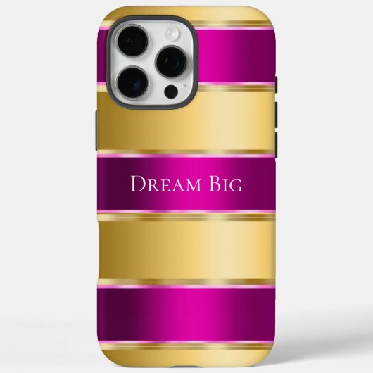 Glam Gold Chic Pink Ribbon Case-Mate iPhone Case (Achterkant)