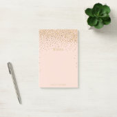  Glam Gold Confetti Blush Pink Post-it® Notes (Kantoor)