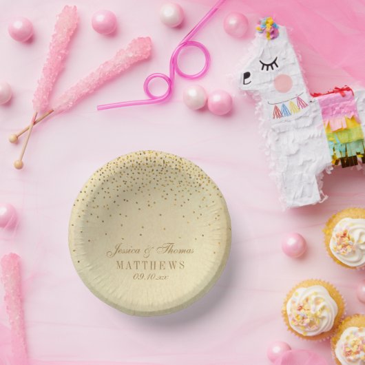 Glam Gold Confetti bruiloft Papieren Kommen (Feest)