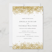 Glam Gold Confetti Faire-part de mariage (Devant)