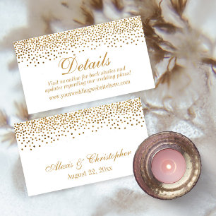 Glam Gold Confetti Stippen Weddenschap - Kaarten