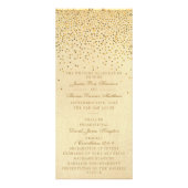 Glam Gold Confetti Wedding Programma (Voorkant)