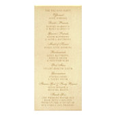 Glam Gold Confetti Wedding Programma (Achterkant)