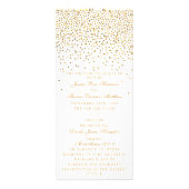  Glam Gold Confetti Wedding Programma (Voorkant)