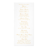  Glam Gold Confetti Wedding Programma (Achterkant)