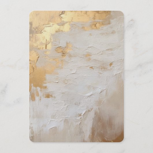 Glam Gold Cream White Mariage Menu (Dos)