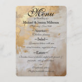 Glam Gold Cream White Mariage Menu (Devant)
