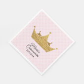 Glam Gold Crown Quinceañera servetten (Hoek)
