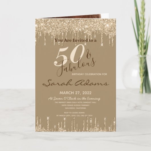 Glam Gold Drips 50 & Fab Birthday Party (Voorkant)