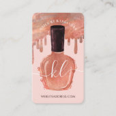 Glam Gold Drives Nail Pools flesmonogram-script Visitekaartje (Voorkant)