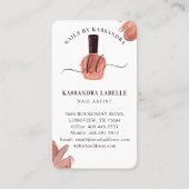 Glam Gold Drives Nail Pools flesmonogram-script Visitekaartje (Achterkant)