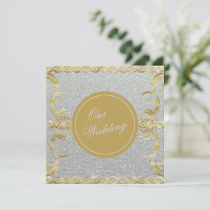 Glam Gold et Silver Faire-part de mariage