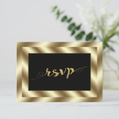 Glam Gold Foil et Black Wedding RSVP (Debout devant)
