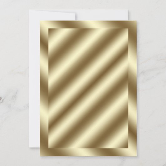 Glam Gold Foil et Faire-part de mariage noire (Dos)